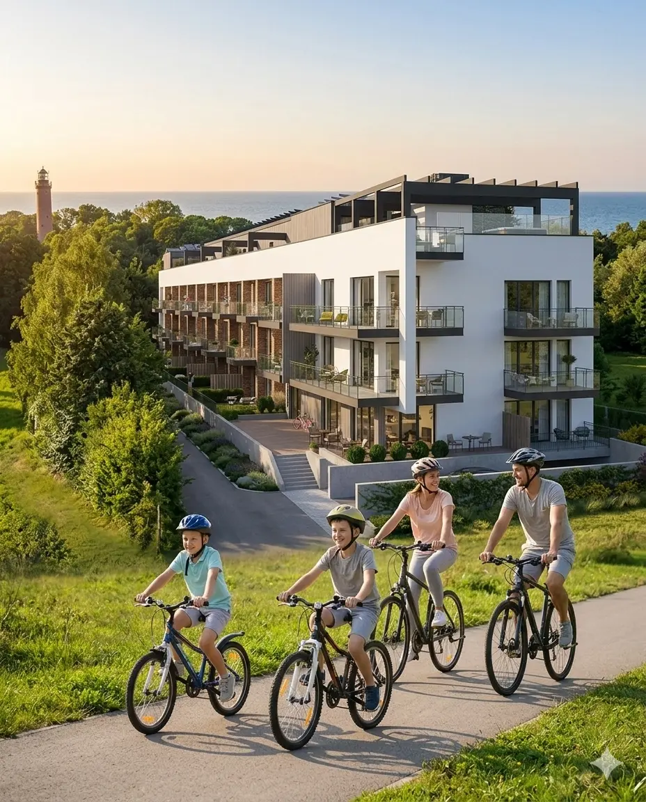 Wnętrze apartamentu - widok na morze